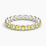 Eternity Yellow Lab Diamond Ring (2 ct. tw.) Platinum Eternity Band