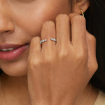 Versailles Diamond Open Ring (1/2 ct. tw.) Platinum Wedding Band