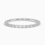 Delicate Gemma Baguette Diamond Ring (1/6 ct. tw.) Platinum Wedding Band