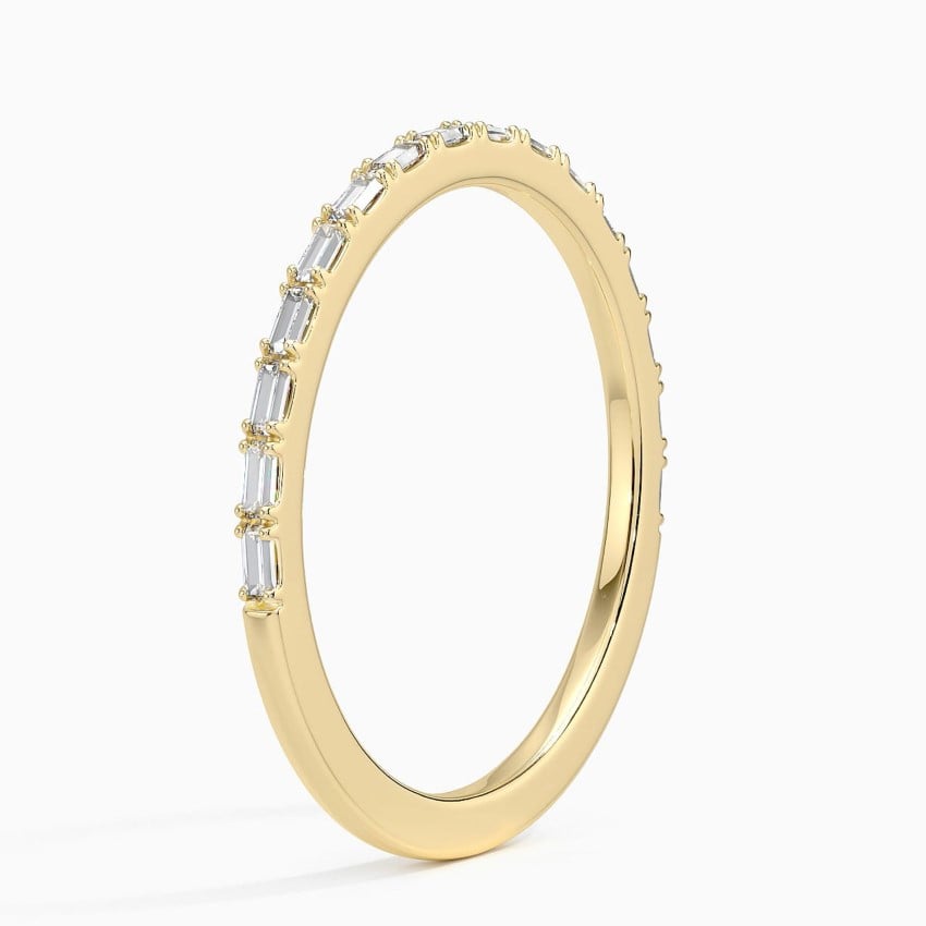 Delicate Gemma Baguette Diamond Ring (1/6 ct. tw.) Yellow Gold 18k Wedding Band