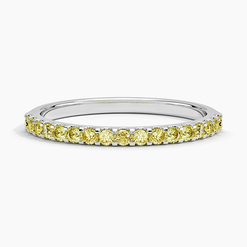 Yellow Lab Diamond Ring (1/4 ct. tw.) Platinum Wedding Band