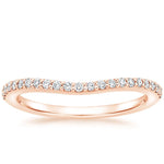 Curved Diamond Ring (1/6 ct. tw.) Rose Gold 18k Wedding Band