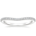 Curved Diamond Ring (1/6 ct. tw.) Platinum Wedding Band