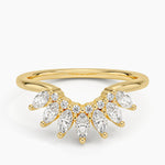 Aurora Contour Diamond Ring (1/2 ct. tw.) Yellow Gold 18k Wedding Band