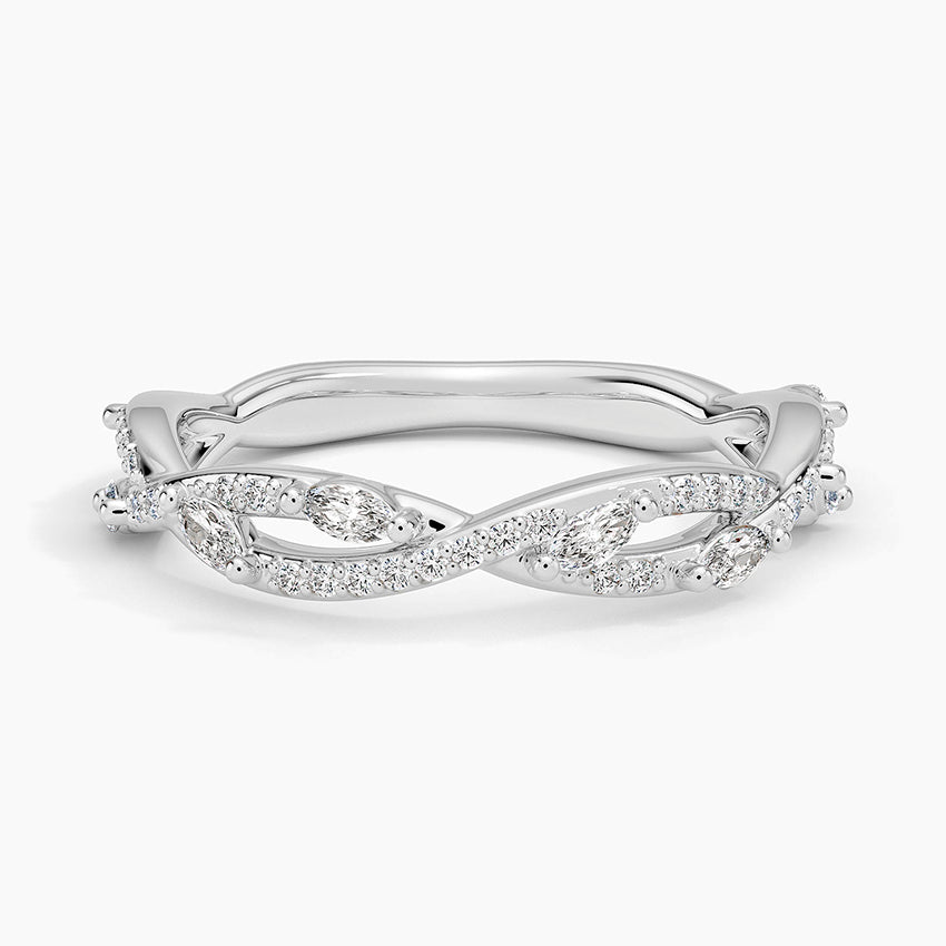 Luxe Secret Garden Diamond Ring Platinum Wedding Band