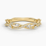 Luxe Secret Garden Diamond Ring Yellow Gold 18k Wedding Band