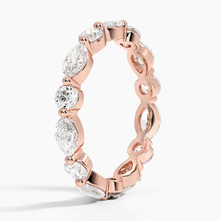 Grand Versailles Eternity Diamond Ring Rose Gold 18k Eternity Band