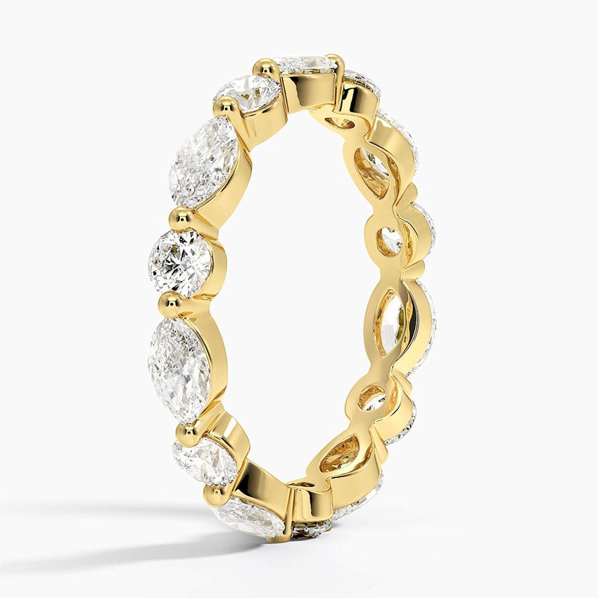 Grand Versailles Eternity Diamond Ring Yellow Gold 18k Eternity Band