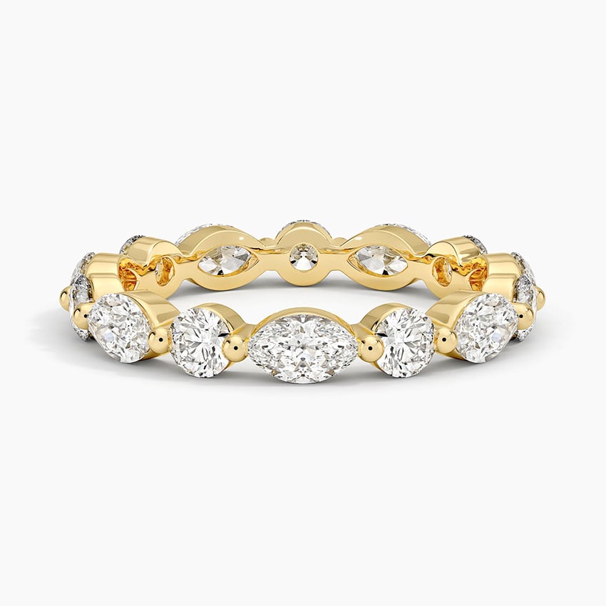 Grand Versailles Eternity Diamond Ring Yellow Gold 18k Eternity Band