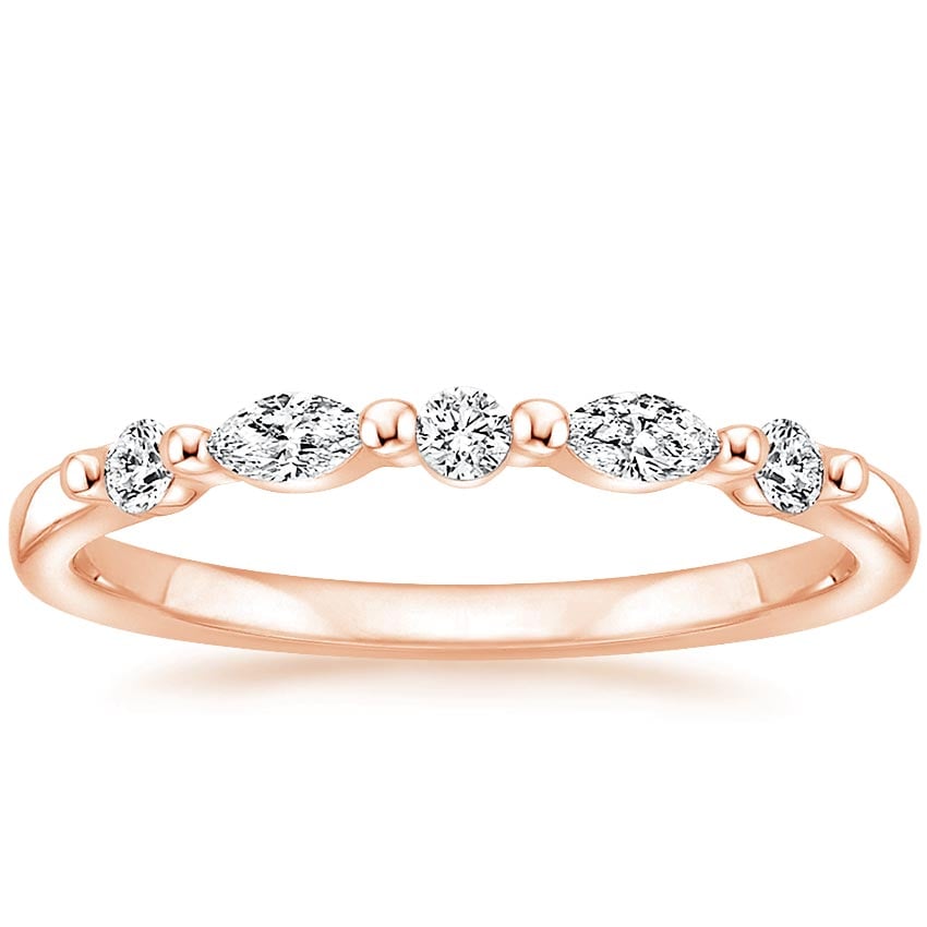 Versailles One-Quarter Coverage Diamond Ring (1/5 ct. tw.) Rose Gold 18k Wedding Band