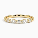 Versailles One-Quarter Coverage Diamond Ring (1/5 ct. tw.) Yellow Gold 18k Wedding Band