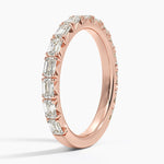 Nathalie Oval Diamond Ring Rose Gold 18k Wedding Band