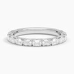 Nathalie Emerald Cut Diamond Ring Platinum Wedding Band
