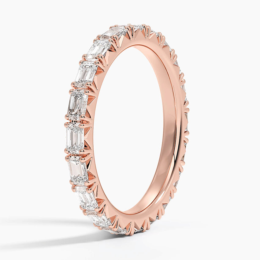 Nathalie Emerald Cut Eternity Lab Diamond Ring (1 ct. tw.) Rose Gold 18k Eternity Band