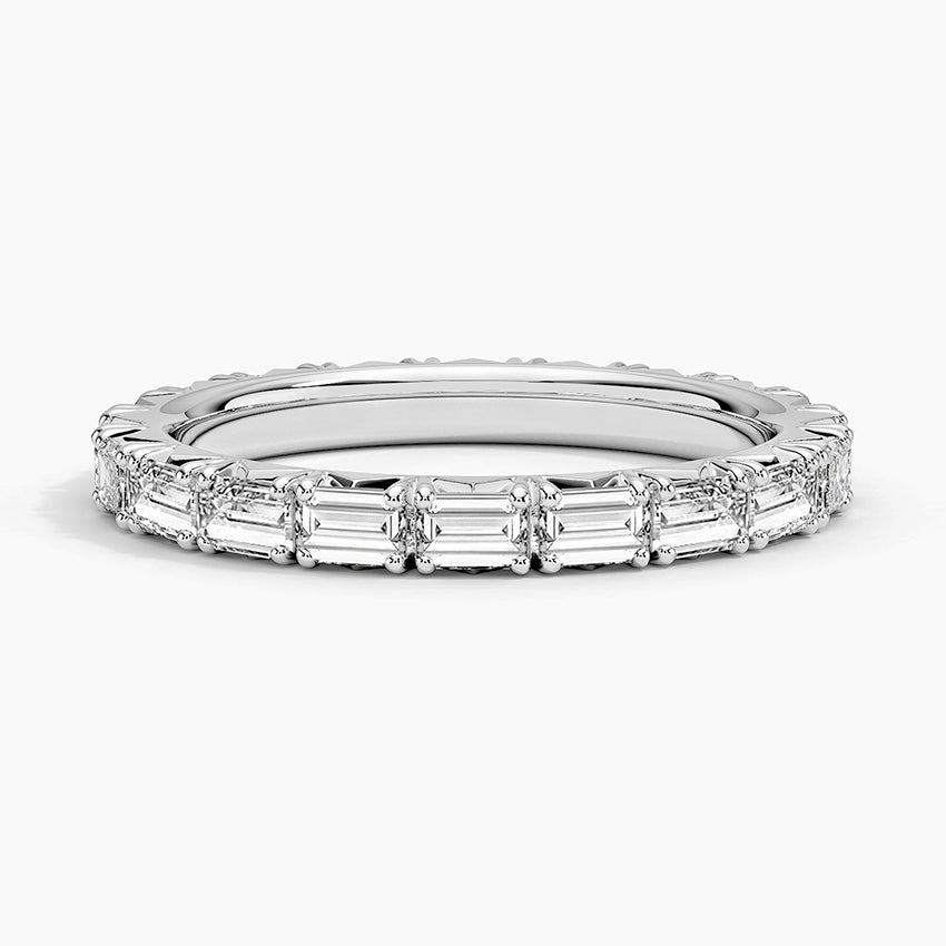 Nathalie Emerald Cut Eternity Lab Diamond Ring (1 ct. tw.) Platinum Eternity Band