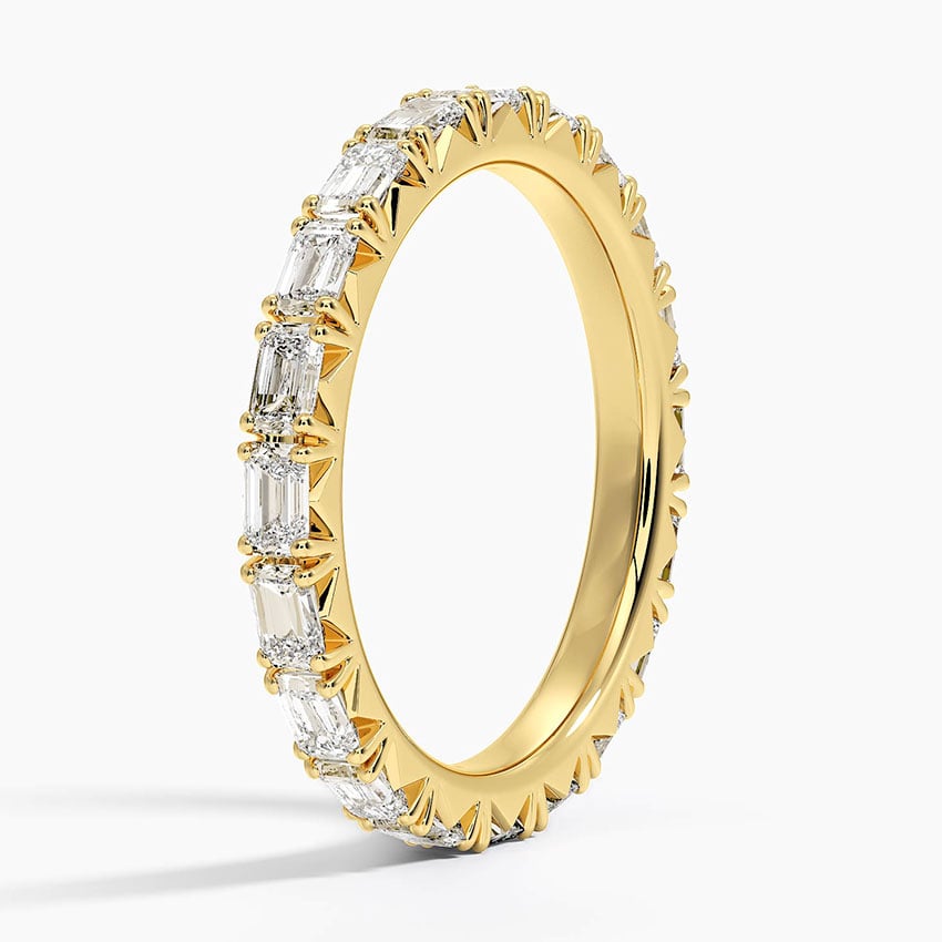 Nathalie Emerald Cut Eternity Lab Diamond Ring (1 ct. tw.) Yellow Gold 18k Eternity Band