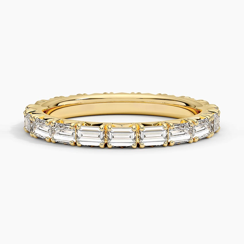 Nathalie Emerald Cut Eternity Lab Diamond Ring (1 ct. tw.) Yellow Gold 18k Eternity Band