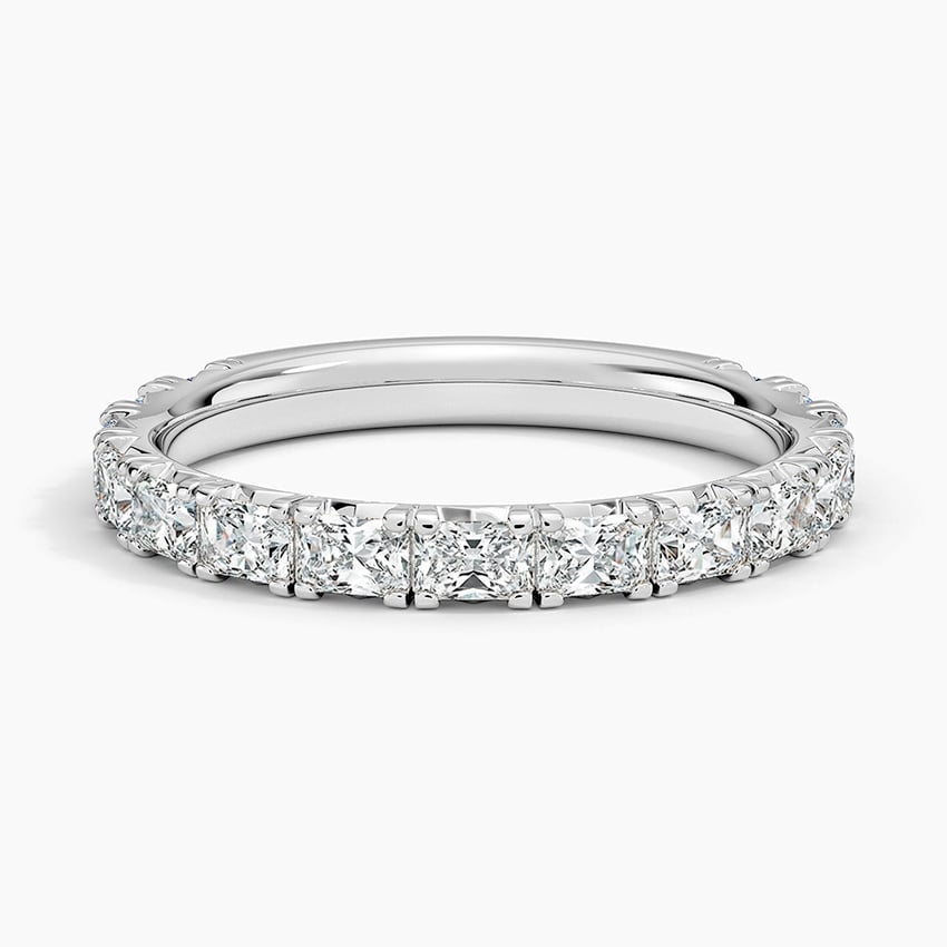 Nathalie Radiant Cut Lab Diamond Ring (7/8 ct. tw.) Platinum Wedding Band