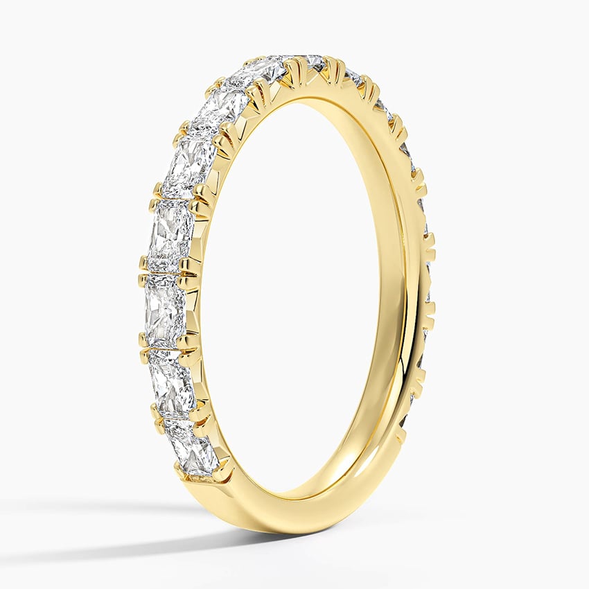 Nathalie Radiant Cut Lab Diamond Ring (7/8 ct. tw.) Yellow Gold 18k Wedding Band