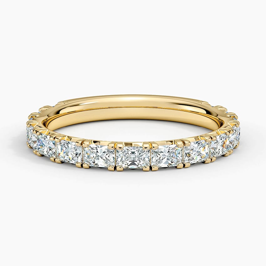 Nathalie Radiant Cut Lab Diamond Ring (7/8 ct. tw.) Yellow Gold 18k Wedding Band