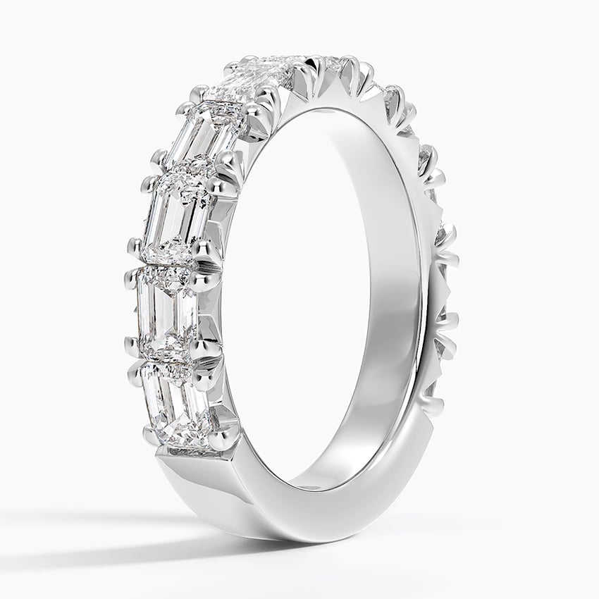 Nathalie Emerald Cut Lab Diamond Ring (2 1/2 ct. tw.) Platinum Wedding Band