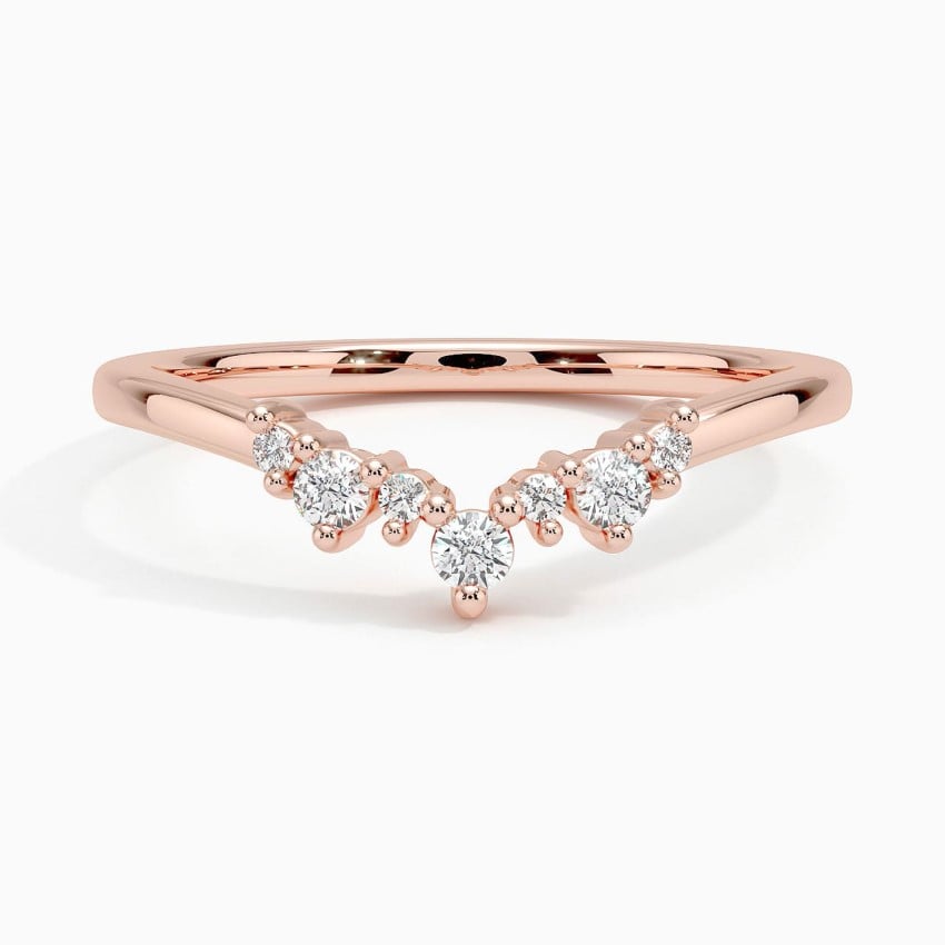 Aubrey Diamond Ring Rose Gold 18k Wedding Band