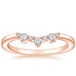 Aubrey Diamond Ring Rose Gold 18k Wedding Band