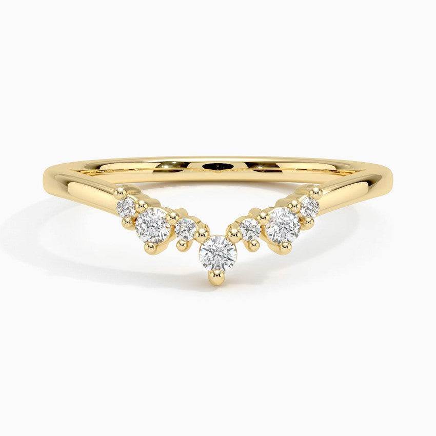 Aubrey Diamond Ring Yellow Gold 18k Wedding Band