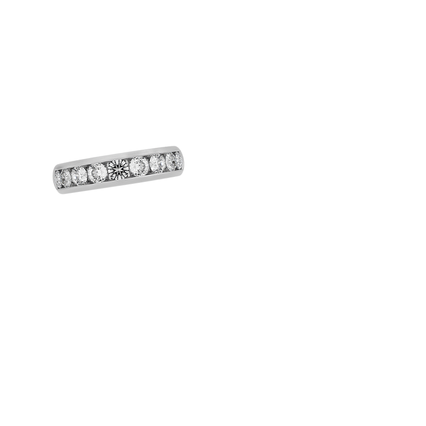 Channel Set Lab Diamond 5.5mm Matte Wedding Ring Platinum Wedding Band