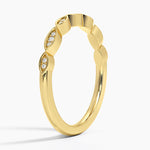 Petal Diamond Ring Yellow Gold 18k Wedding Band