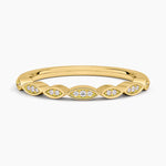 Petal Diamond Ring Yellow Gold 18k Wedding Band
