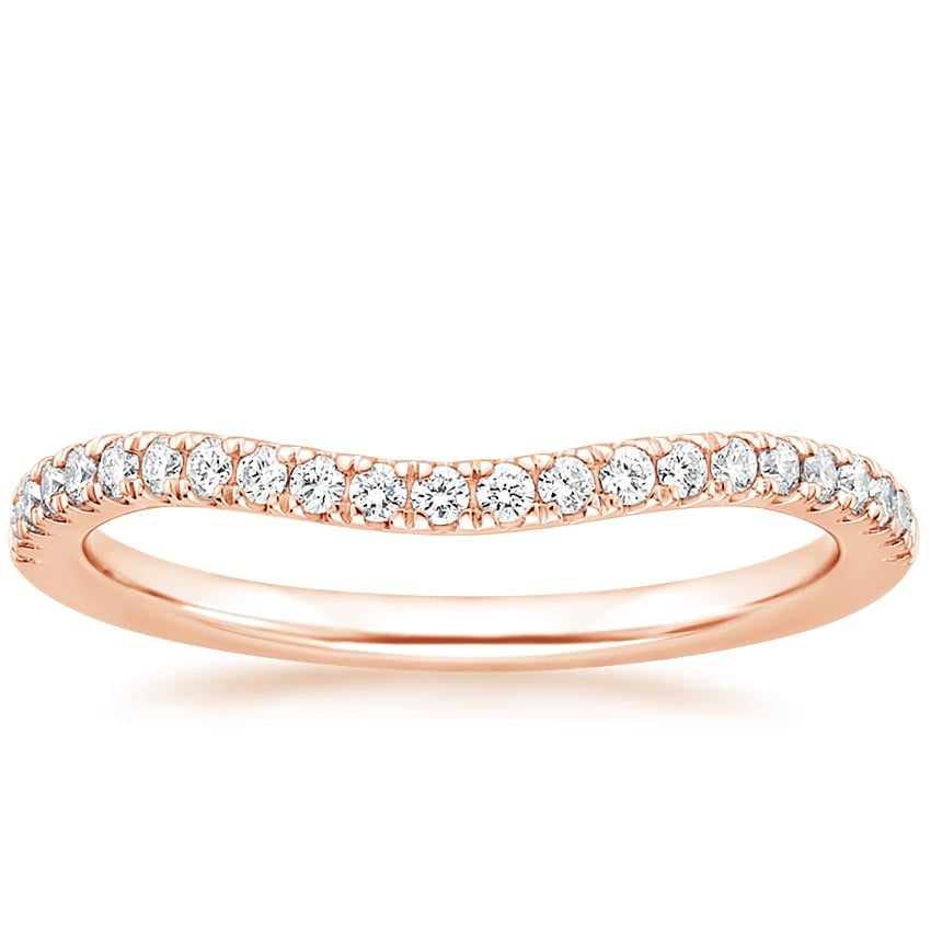 Curved Ballad Diamond Ring (1/6 ct. tw.) Rose Gold 18k Wedding Band