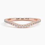 Curved Ballad Diamond Ring (1/6 ct. tw.) Rose Gold 18k Wedding Band