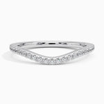 Curved Ballad Diamond Ring (1/6 ct. tw.) Platinum Wedding Band