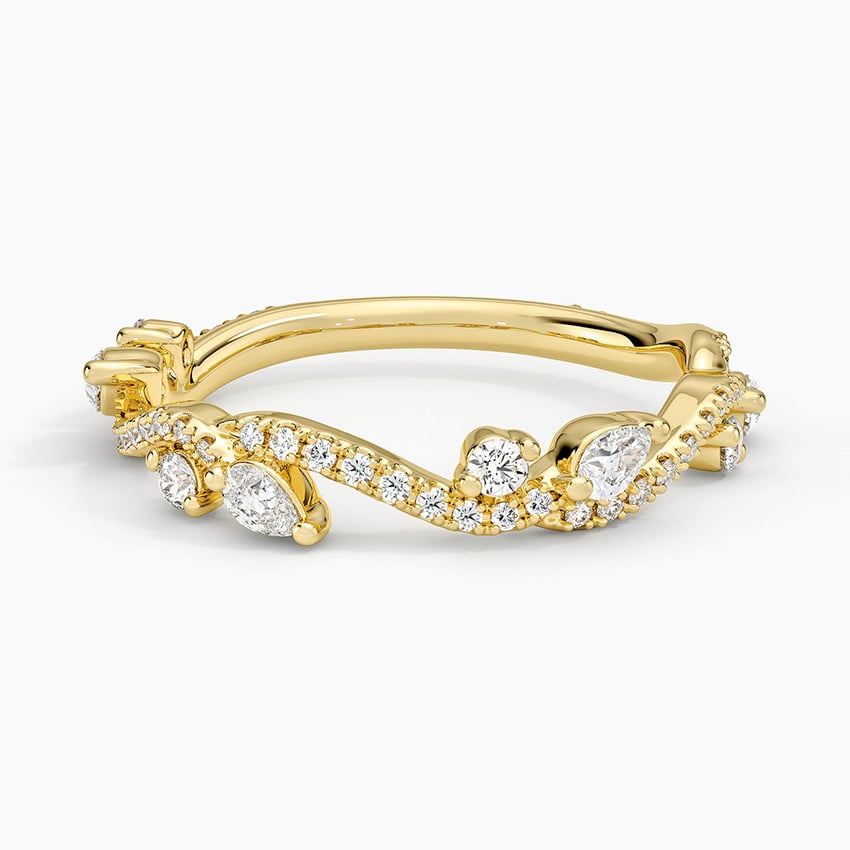 Vintage Secret Garden Diamond Ring (1/2 ct. tw.) Yellow Gold 18k Wedding Band