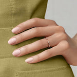 Wren Pear Diamond Ring Rose Gold 18k Wedding Band
