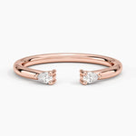 Wren Pear Diamond Ring Rose Gold 18k Wedding Band