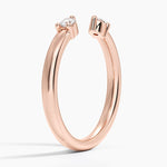 Luxe Wren Diamond Open Ring Rose Gold 18k Wedding Band