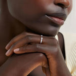 Luxe Wren Diamond Open Ring Platinum Wedding Band