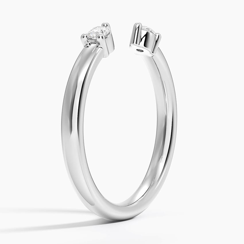 Luxe Wren Diamond Open Ring Platinum Wedding Band