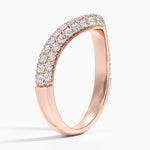 Adelaide Curved Lab Diamond Ring (7/8 ct. tw.) Rose Gold 18k Wedding Band