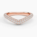 Adelaide Curved Lab Diamond Ring (7/8 ct. tw.) Rose Gold 18k Wedding Band