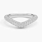 Adelaide Curved Lab Diamond Ring (7/8 ct. tw.) Platinum Wedding Band