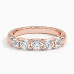 Five Stone Trellis Diamond Ring (1 ct. tw.) Rose Gold 18k Wedding Band