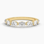 Monaco Oval Diamond Ring Yellow Gold 18k Wedding Band