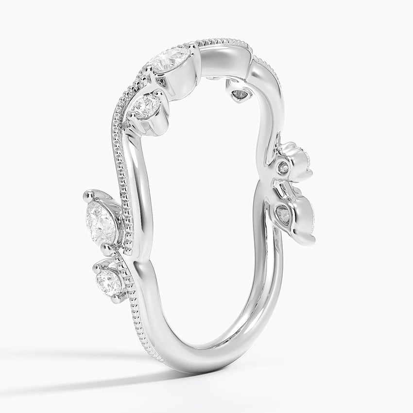 Vintage Secret Garden Diamond Ring (1/4 ct. tw.) Platinum Wedding Band