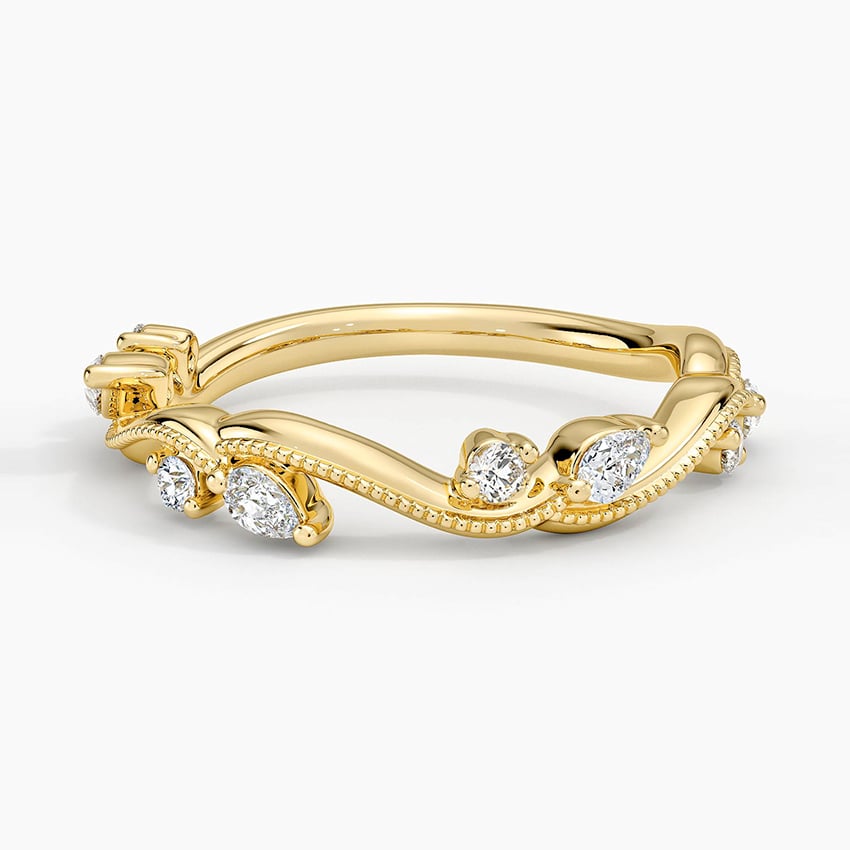 Vintage Secret Garden Diamond Ring (1/4 ct. tw.) Yellow Gold 18k Wedding Band