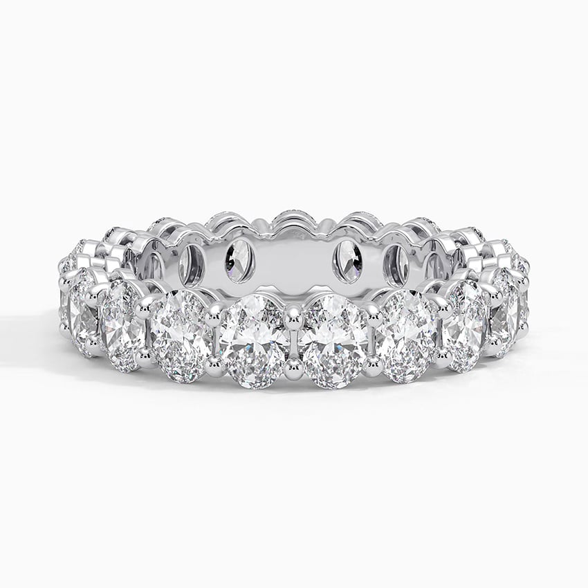 Oval Eternity Diamond Ring (4 ct. tw.) Platinum Eternity Band