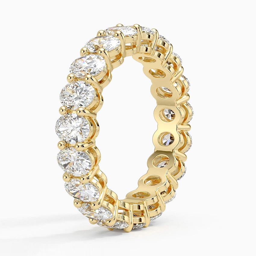 Oval Eternity Diamond Ring (4 ct. tw.) Yellow Gold 18k Eternity Band