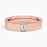 Luxe Apollo Diamond 4.5mm Wedding Ring Rose Gold 18k Wedding Band